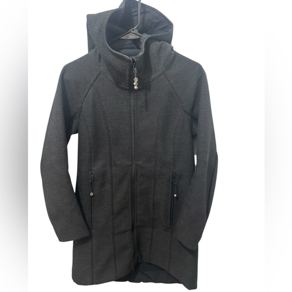 Lululemon Black Soft Shell Hooded Jacket Size 6